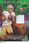 Trey Lance 2022 Origins Green Jersey Patch SSP San Francisco 49ers 8/10