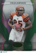 Chad Johnson 2008 Leaf Certified Emerald Green SSP Cincinnati Bengals 5/5 READ