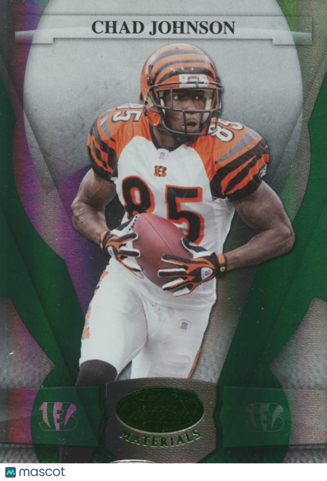 Chad Johnson 2008 Leaf Certified Emerald Green SSP Cincinnati Bengals 5/5 READ