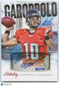 Jimmy Garoppolo 2014 Artistry Auto Autograph RC New England Patriots 82/100