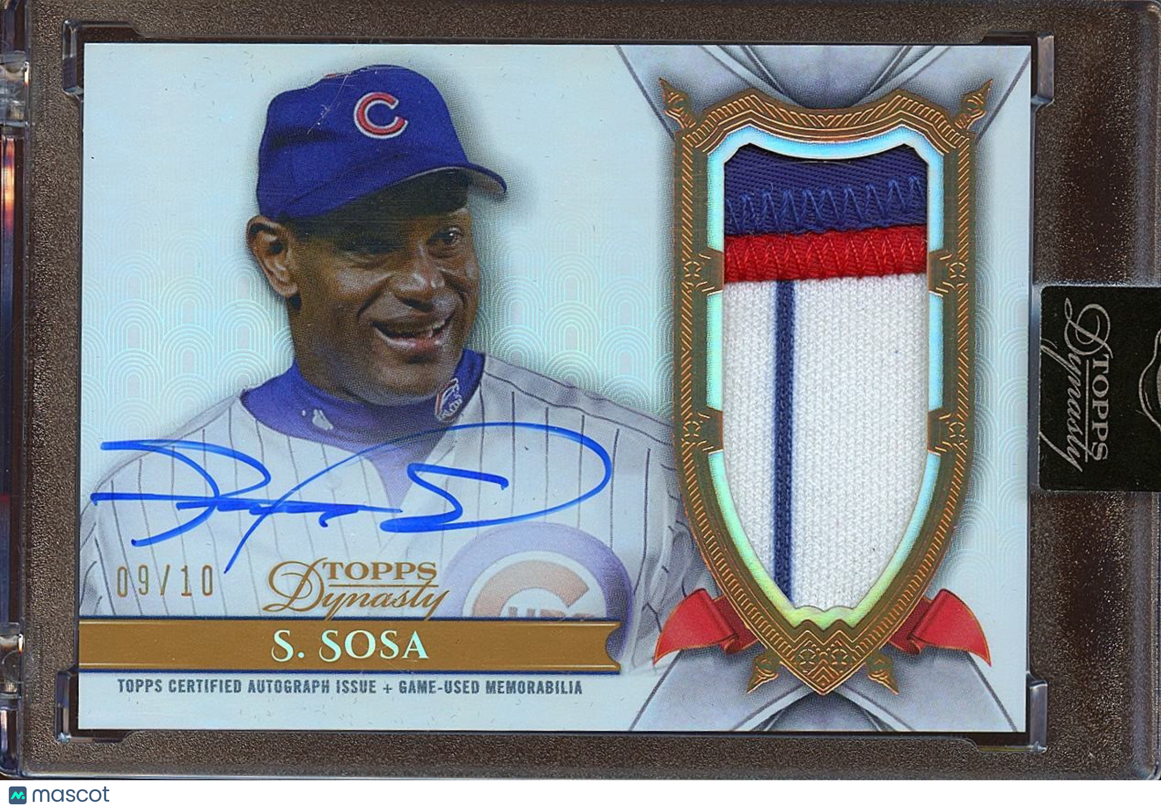 Sammy Sosa 2024 Topps Dynasty Auto Autograph Game Worn Patch Chicago Cubs 9/10