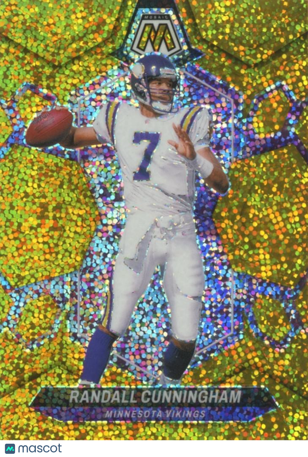 Randall Cunningham 2024 Mosaic Gold Sparkle Prizm Minnesota Vikings 7/24