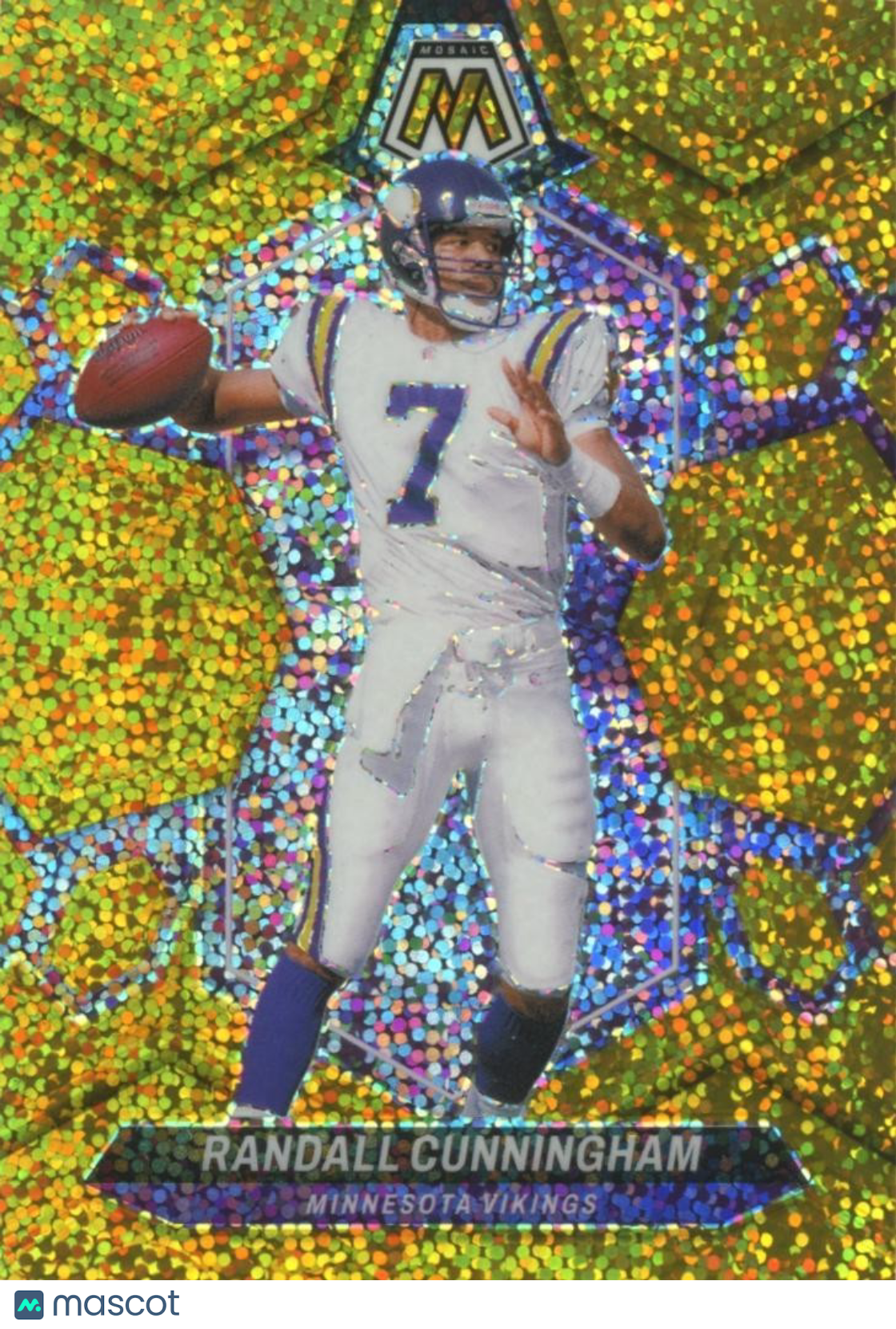 Randall Cunningham 2024 Mosaic Gold Sparkle Prizm Minnesota Vikings 7/24