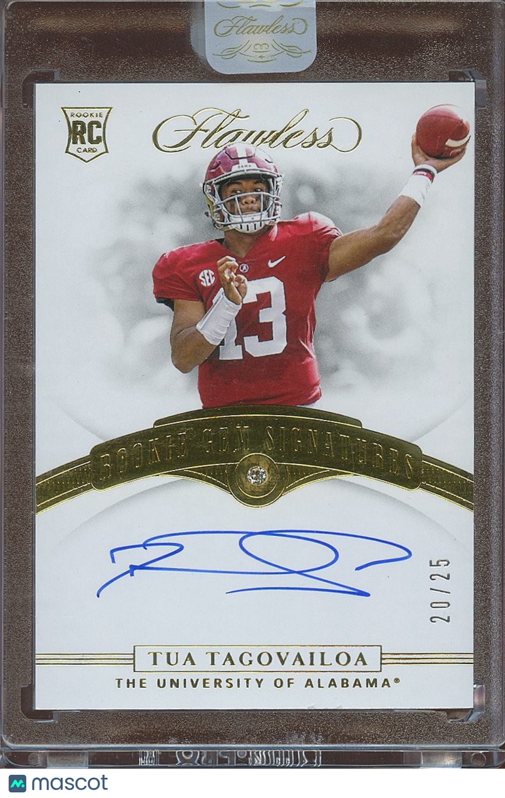 Tua Tagovailoa 2020 Flawless Diamond Auto Autograph RC Alabama Dolphins 20/25
