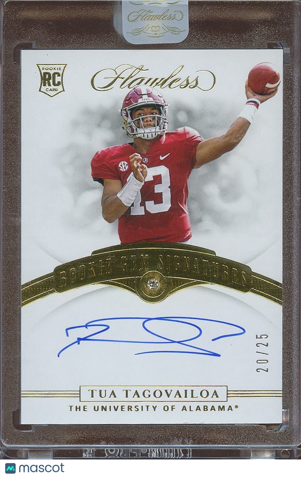 Tua Tagovailoa 2020 Flawless Diamond Auto Autograph RC Alabama Dolphins 20/25