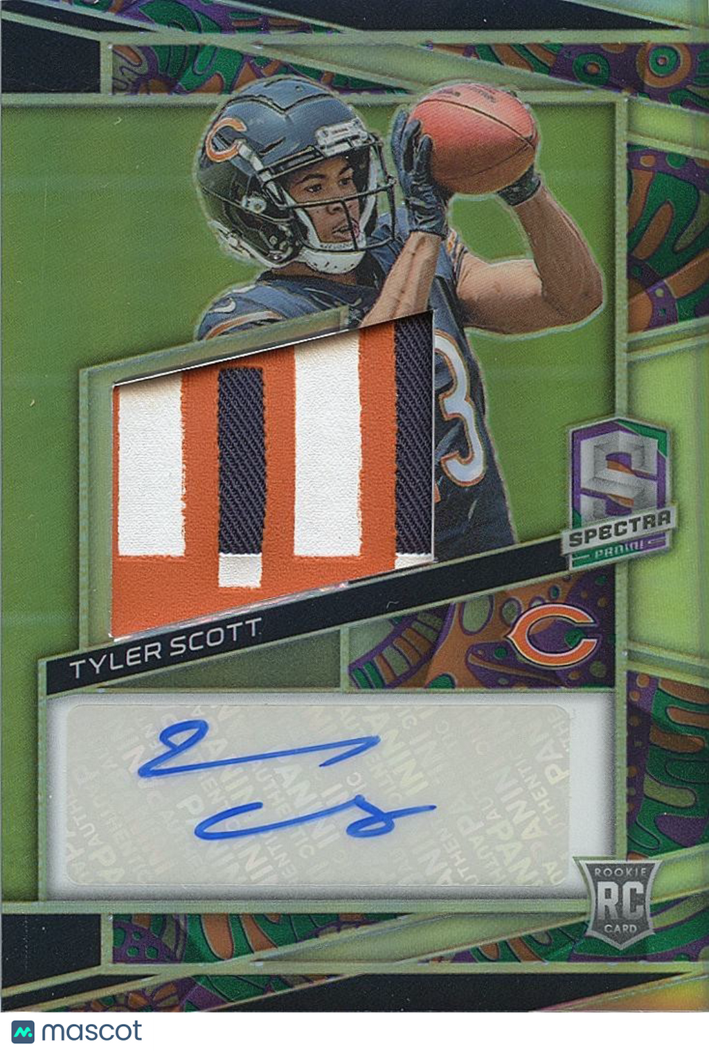 Tyler Scott 2023 Spectra Auto Autograph Psychedelic Patch RC SSP Bears 5/5