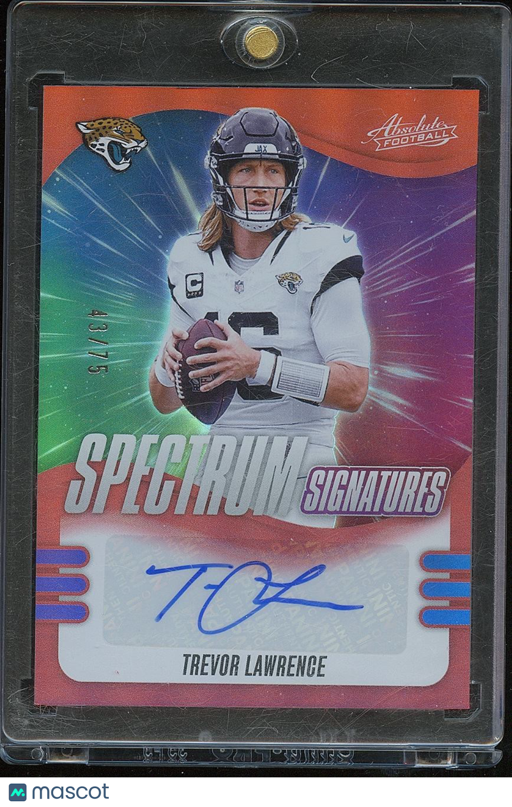 Trevor Lawrence 2025 Absolute Spectrum Auto Autograph Jacksonville Jaguars 43/75
