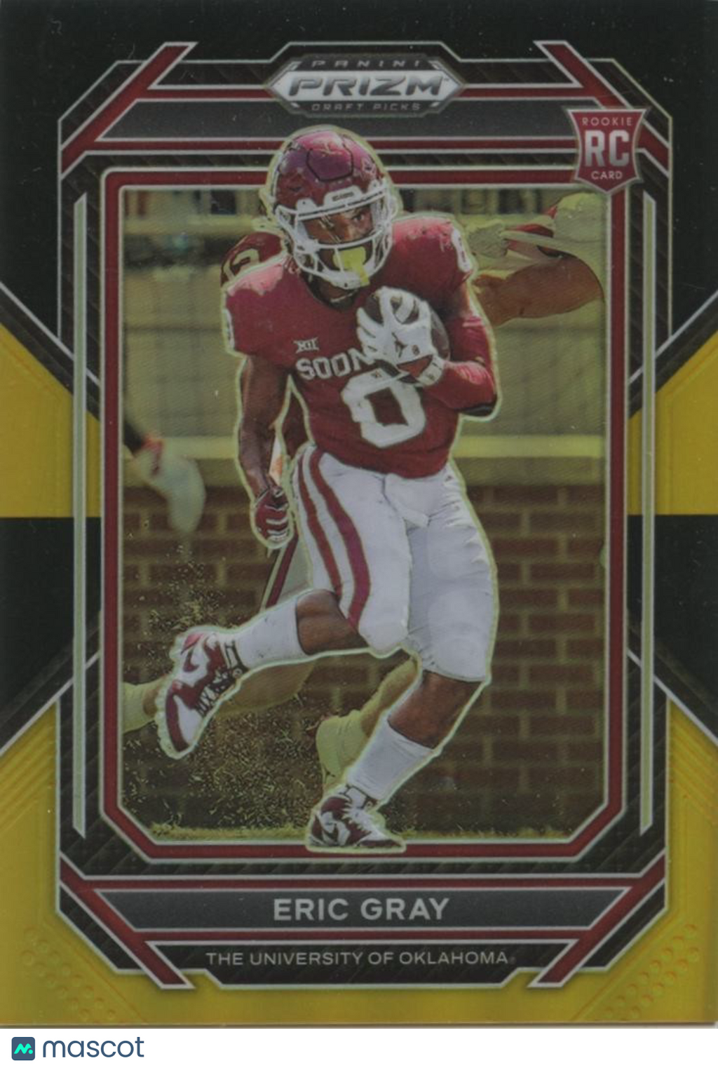Eric Gray 2023 Prizm Draft Black GOLD Prizm SSP Rookie Oklahoma Sooners 3/5