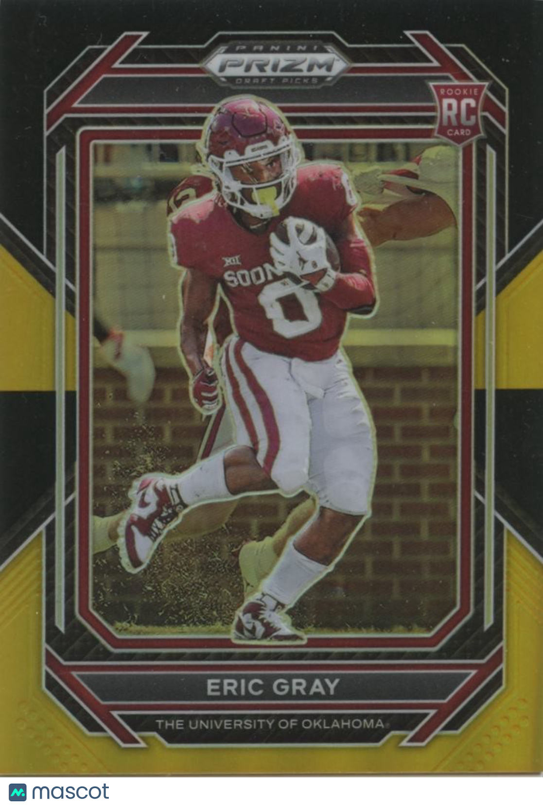 Eric Gray 2023 Prizm Draft Black GOLD Prizm SSP Rookie Oklahoma Sooners 3/5