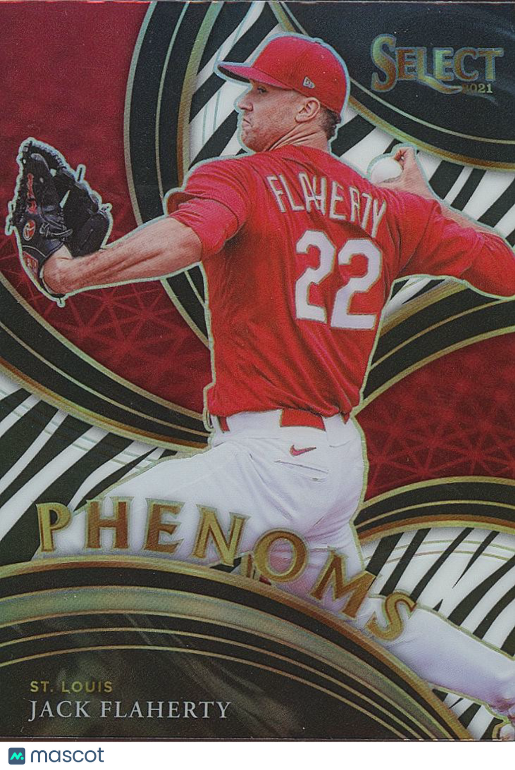 Jack Flaherty 2021 Select Zebra Prizm Phenoms SSP CASE St. Louis Cardinals