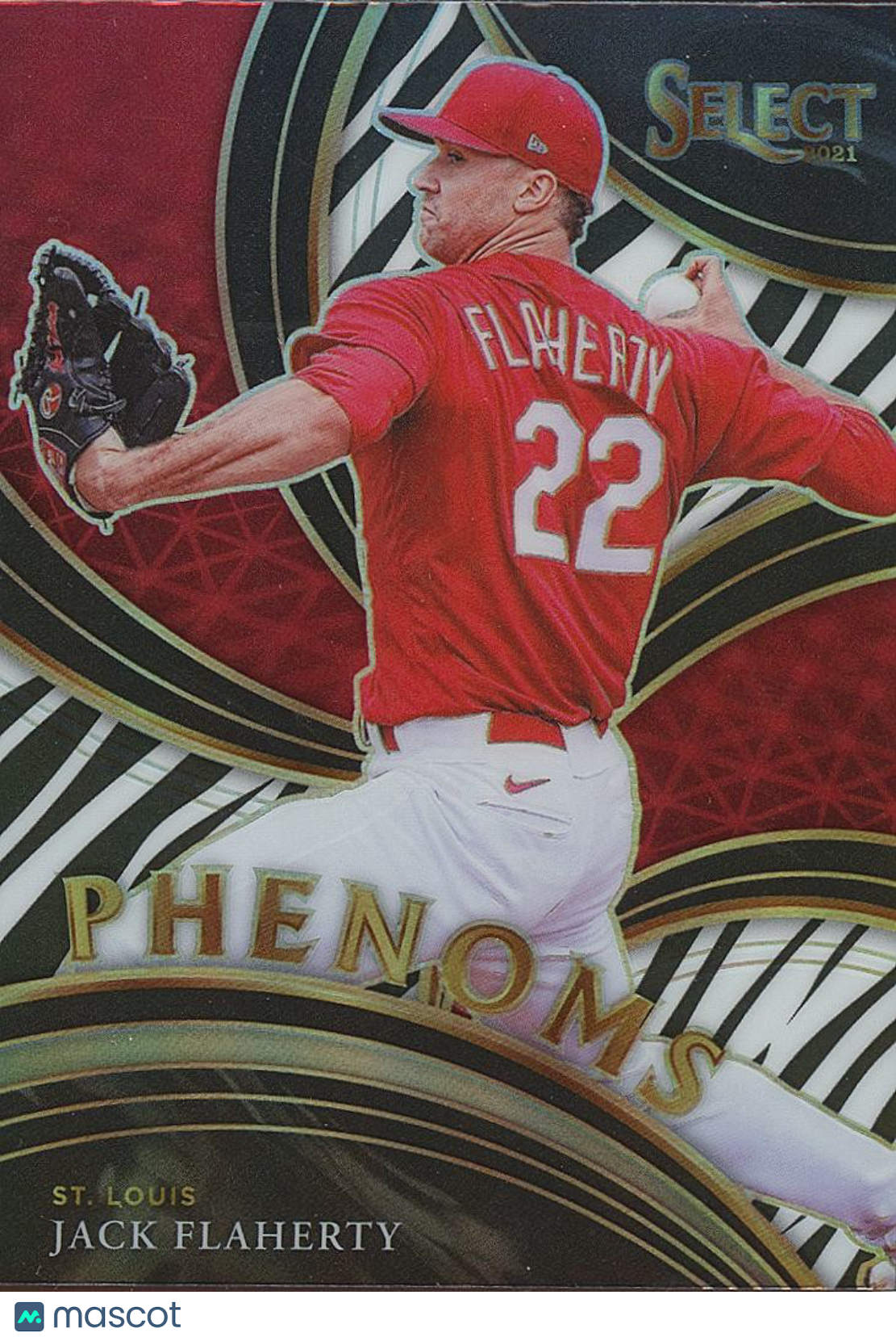Jack Flaherty 2021 Select Zebra Prizm Phenoms SSP CASE St. Louis Cardinals