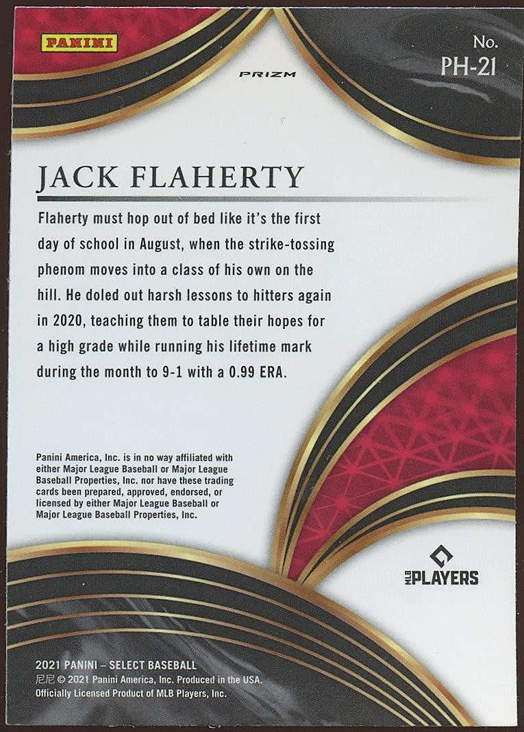 Jack Flaherty 2021 Select Zebra Prizm Phenoms SSP CASE St. Louis Cardinals