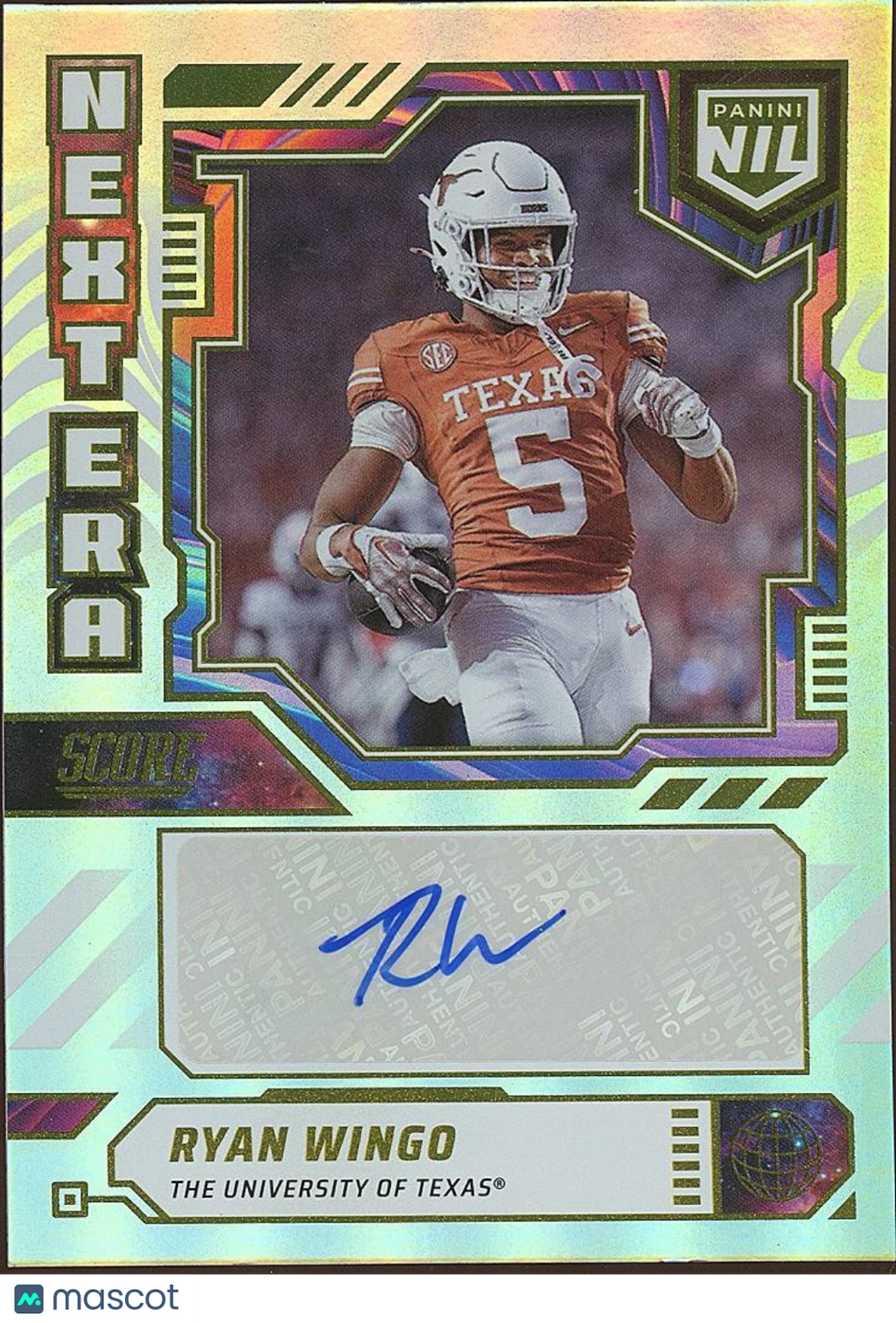 Ryan Wingo 2025 Score Next Era NIL Auto Autograph RC rookie Texas Longhorns