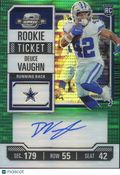 Deuce Vaughn 2023 Contenders Optic Green Pulsar Auto Autograph RC Cowboys 10/30
