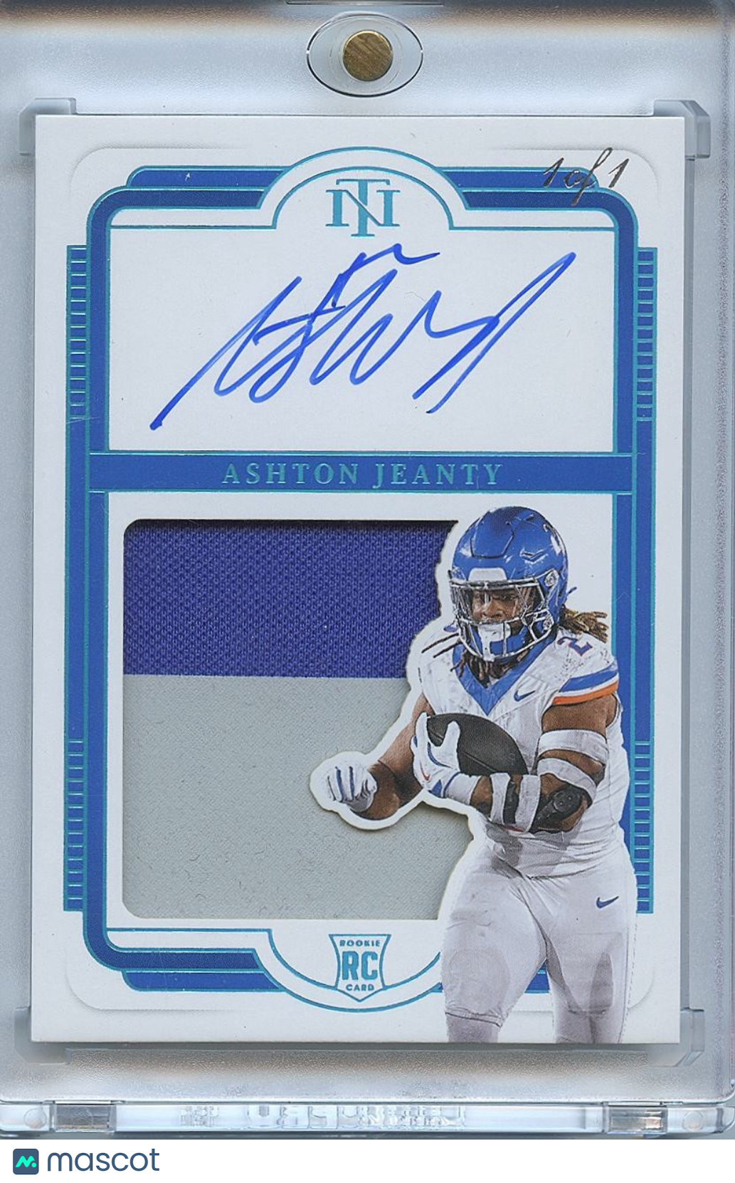 Ashton Jeanty 2025 National Treasures Auto Autograph Patch RC 1/1 Boise State