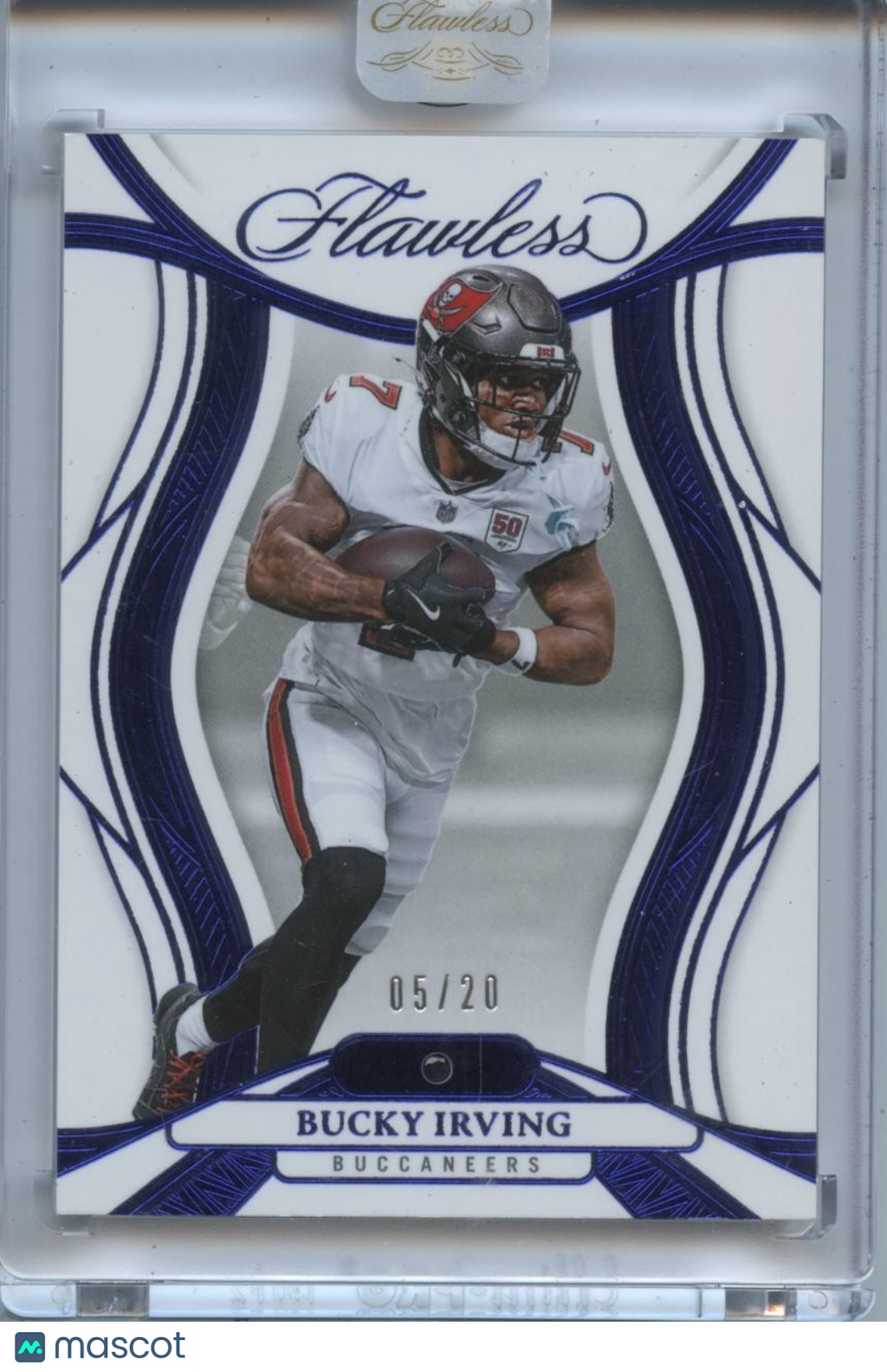 Bucky Irving 2025 Flawless Sapphire Gem Tampa Bay Buccaneers 5/20