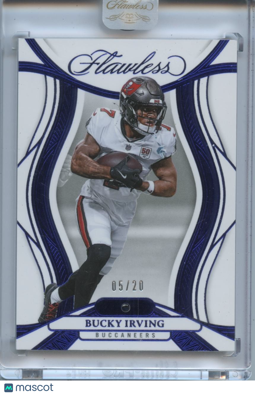Bucky Irving 2025 Flawless Sapphire Gem Tampa Bay Buccaneers 5/20