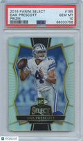 Dak Prescott 2016 Select Silver Prizm Rookie RC Dallas Cowboys #185 PSA 10