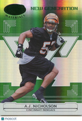 A.J. Nicholson 2006 Leaf Certified Emerald Green SSP RC Cincinnati Bengals 1/5