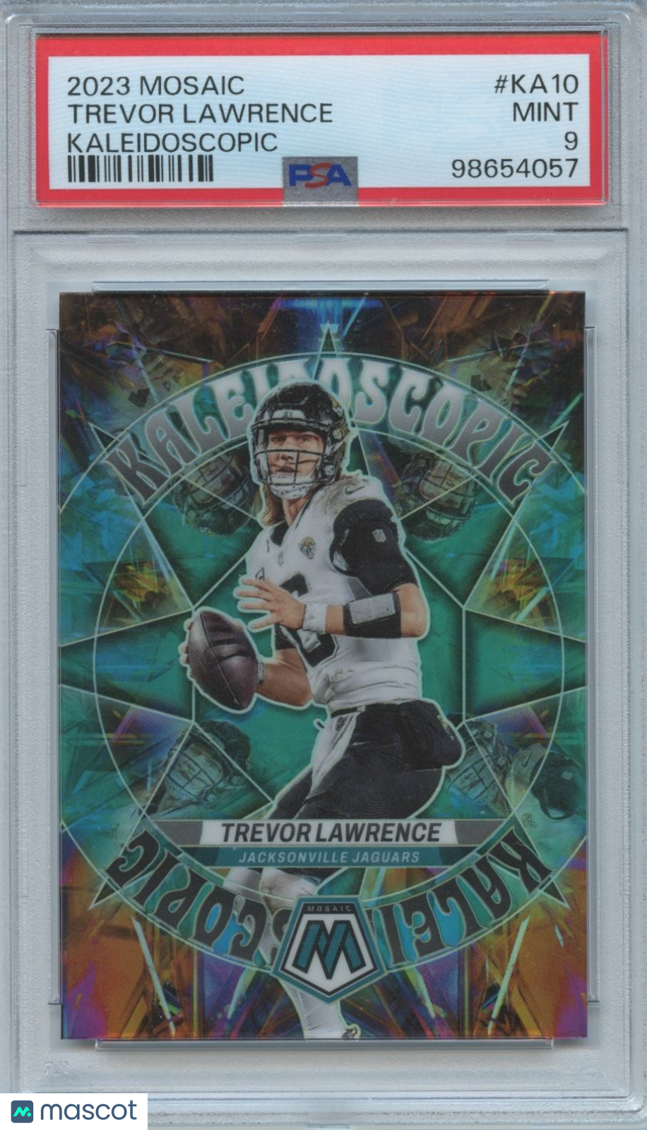 Trevor Lawrence 2023 Mosaic Kaleidoscopic CASE HIT Jacksonville Jaguars PSA 9