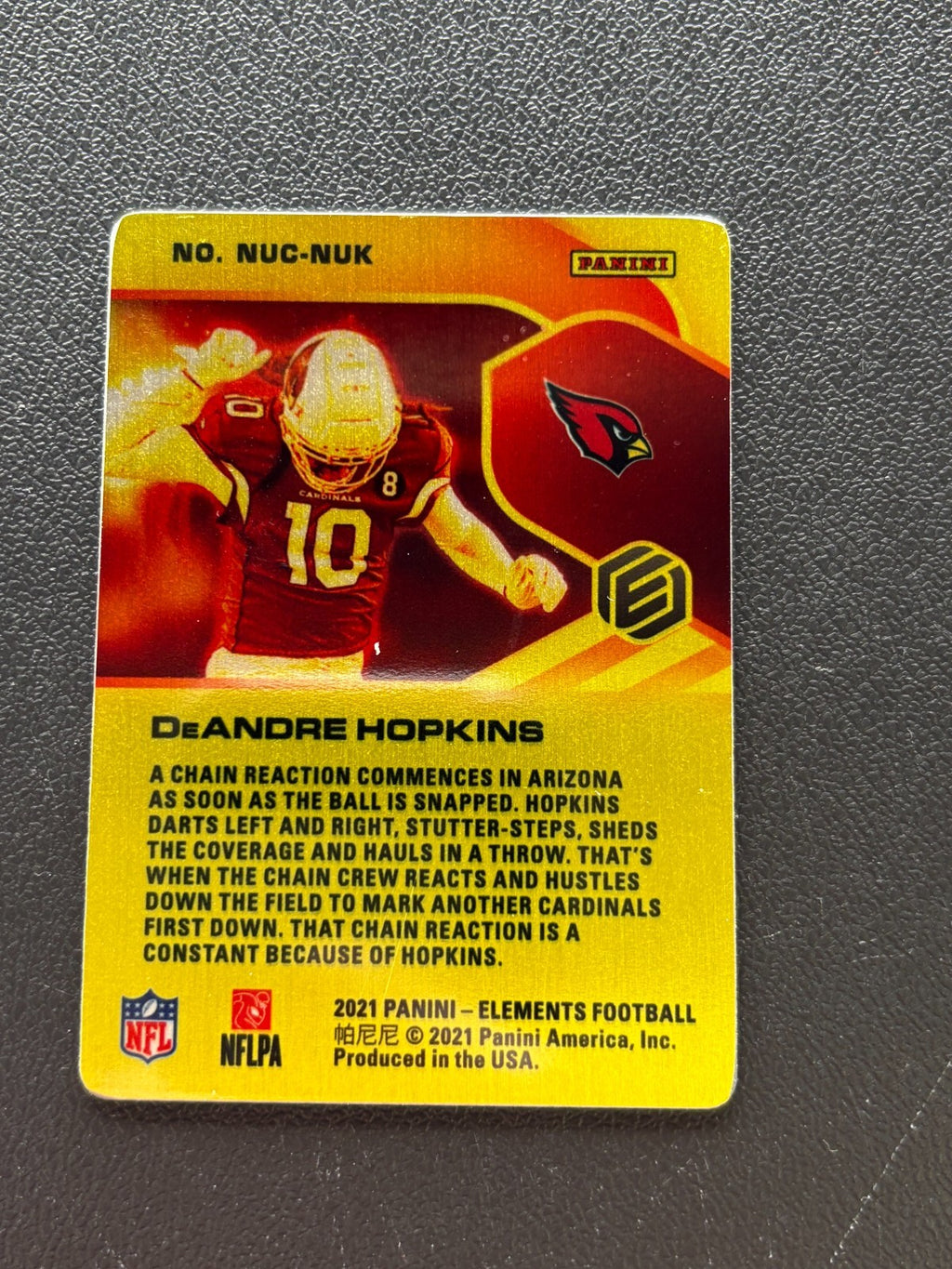Deandre Hopkins 2021 Elements Nuclear SSP CASE HIT Arizona Cardinals