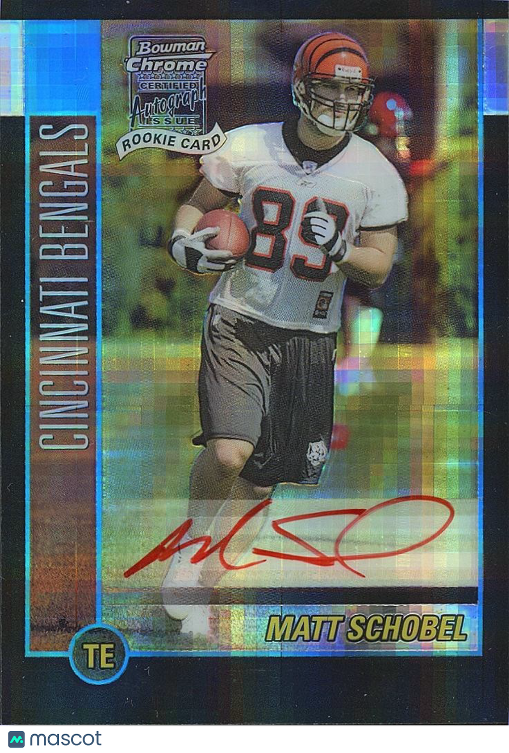 Matt Schobel 2002 Bowman Chrome Red Ink SSP Auto Autograph RC Cincinnati Bengals