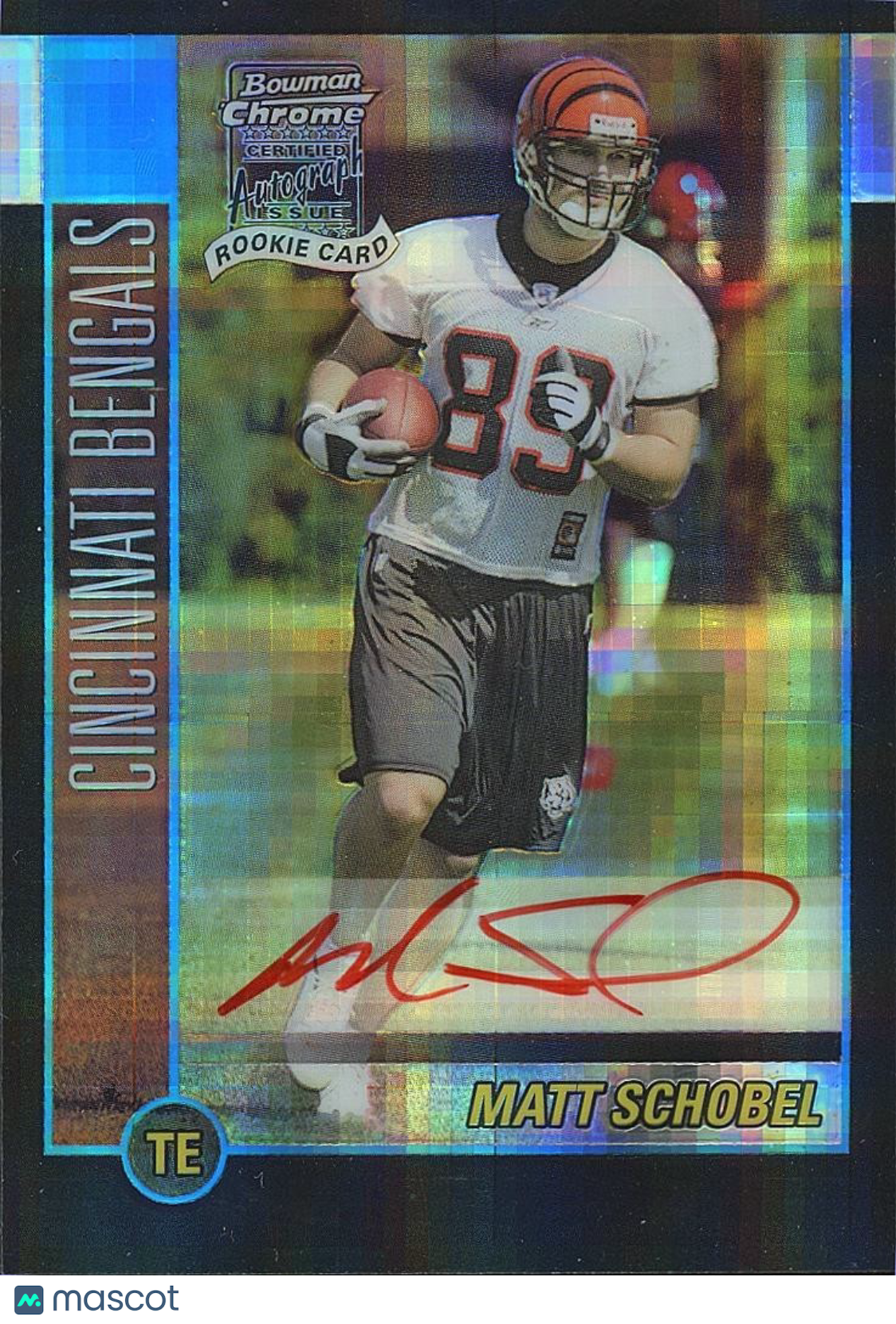 Matt Schobel 2002 Bowman Chrome Red Ink SSP Auto Autograph RC Cincinnati Bengals