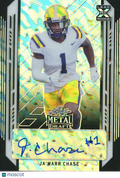 Ja'Marr Chase 2021 Leaf Metal Auto Autograph RC Rookie LSU Tigers Bengals 3/15