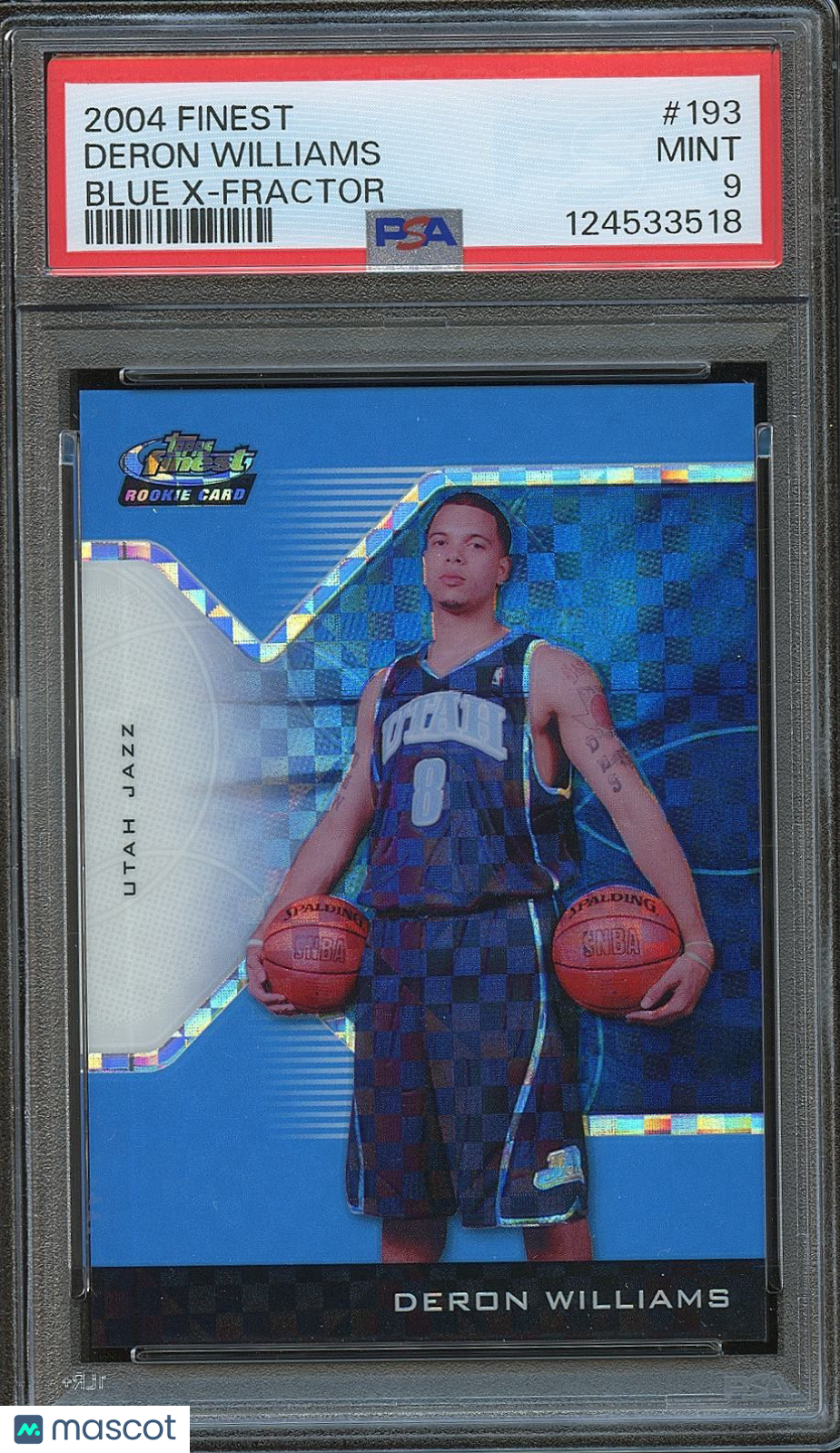 Deron Williams 2004 Topps Finest Blue X-Fractor Rookie RC Utah Jazz 25/25 PSA 9