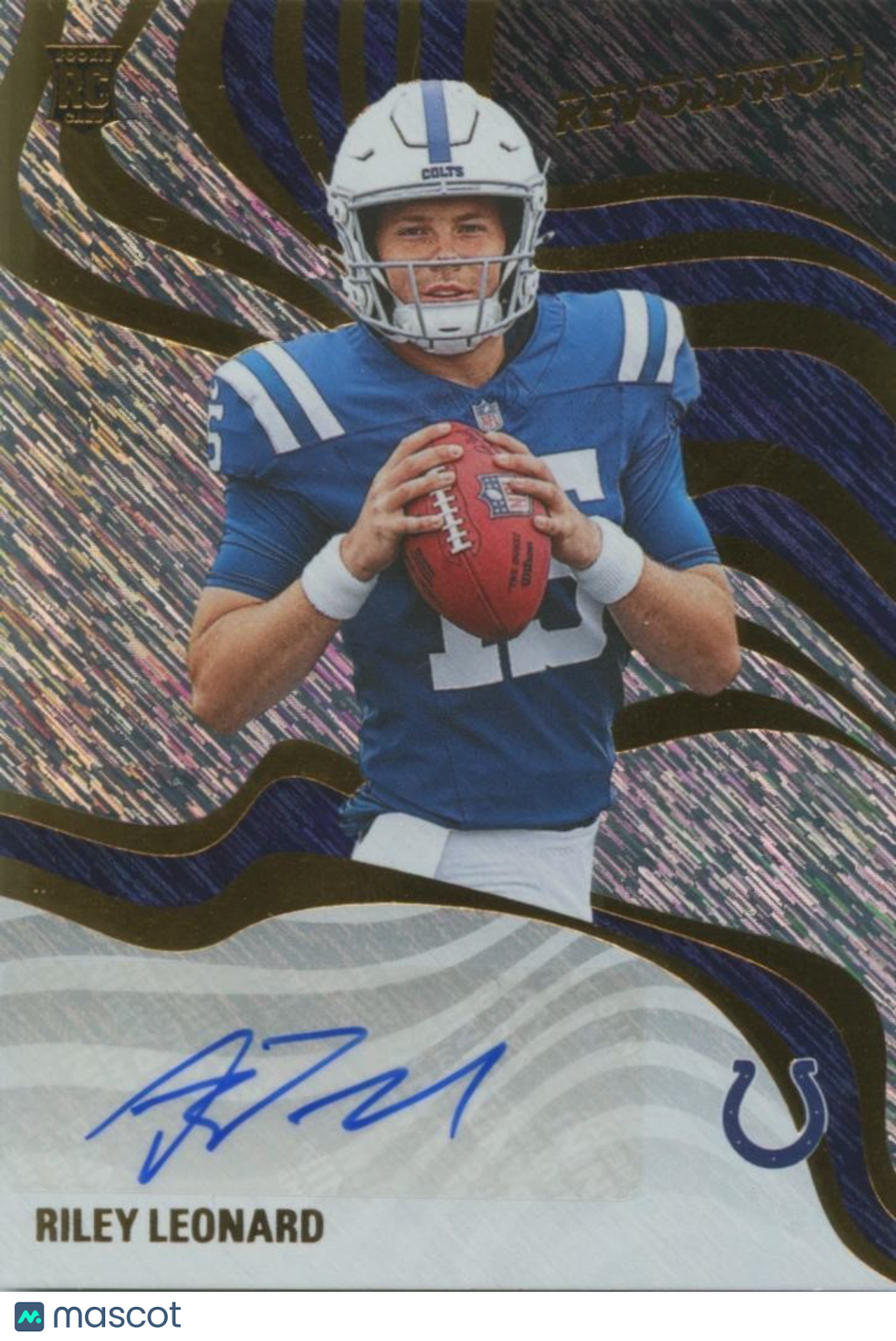 Riley Leonard 2025 Revolution Storm Auto Autograph RC Rookie Indianapolis Colts