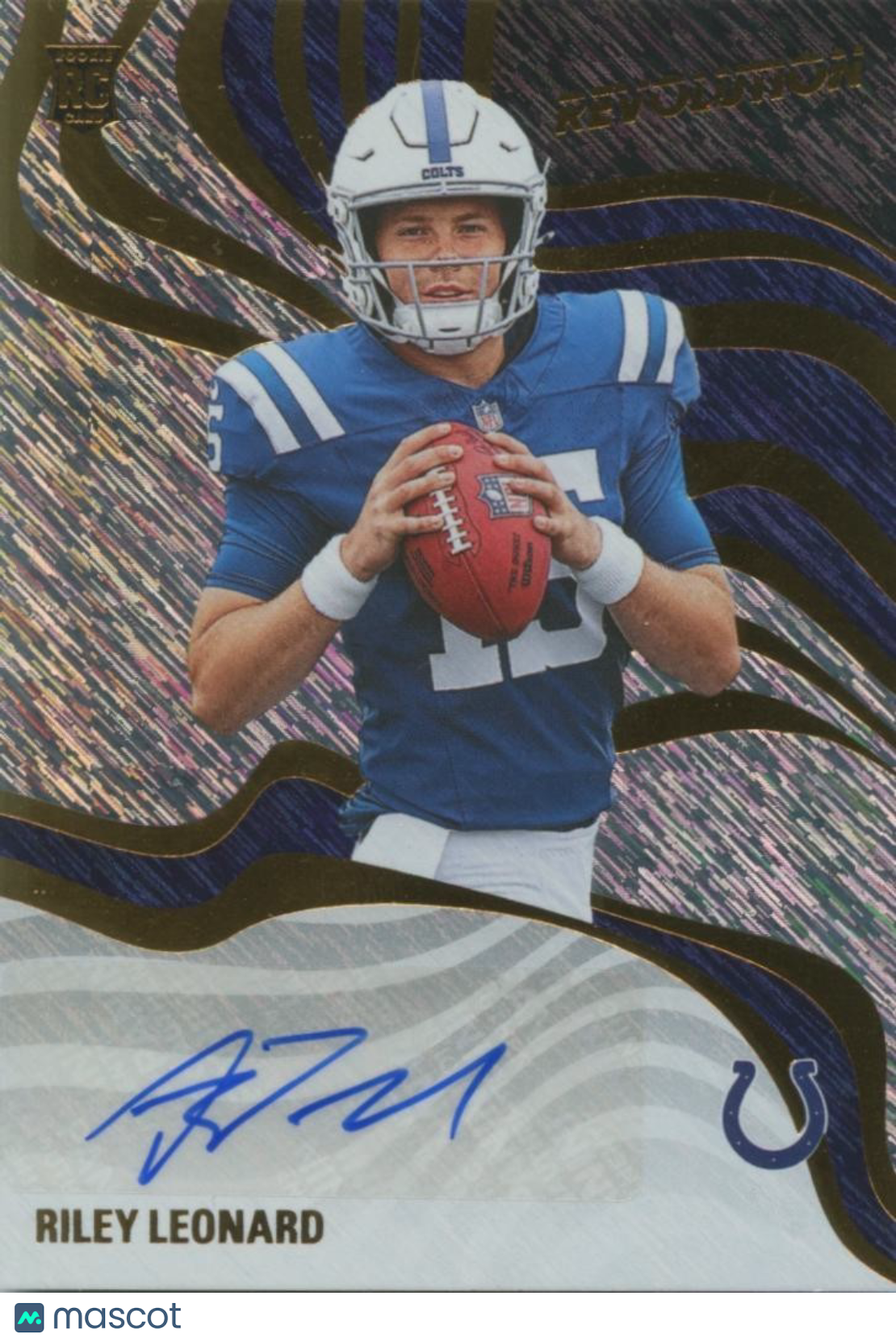 Riley Leonard 2025 Revolution Storm Auto Autograph RC Rookie Indianapolis Colts