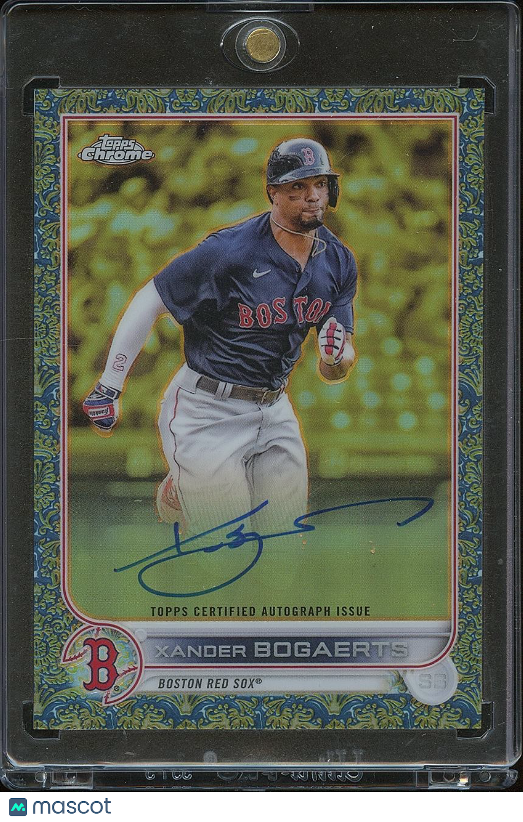Xander Bogaerts 2022 Topps Chrome Gilded Auto Autograph Boston Red Sox 15/50
