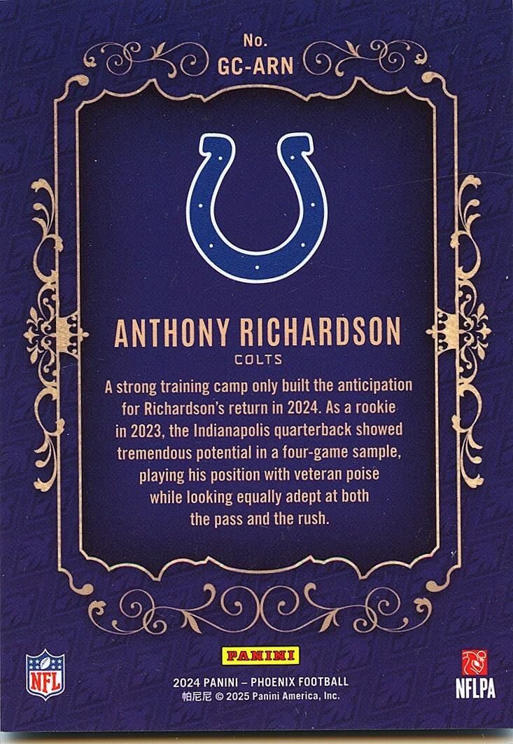 Anthony Richardson 2024 Phoenix Gridiron Crowns SSP CASE HIT Indianapolis Colts