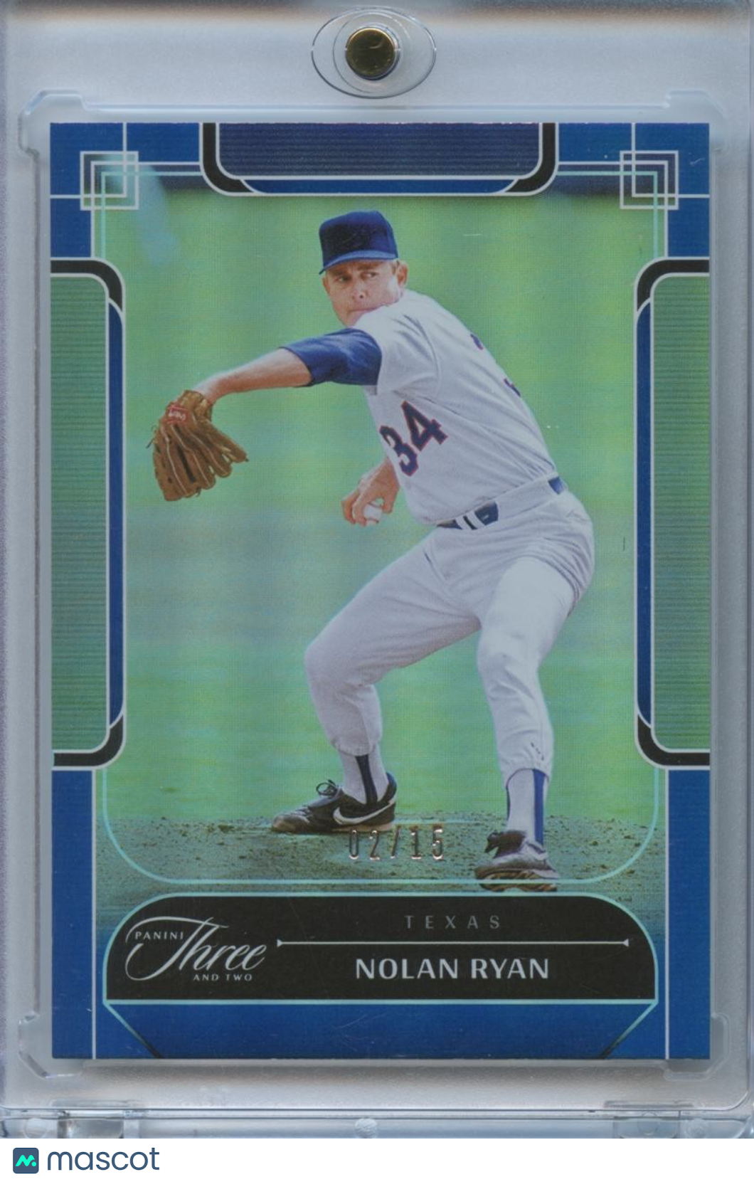 Nolan Ryan 2024 Panini Three And Two Blue SSP Texas Rangers 2/15 #8
