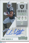Chris Warren 2018 Contenders Ticket Stub Auto Autograph Longhorns Raiders 25/34