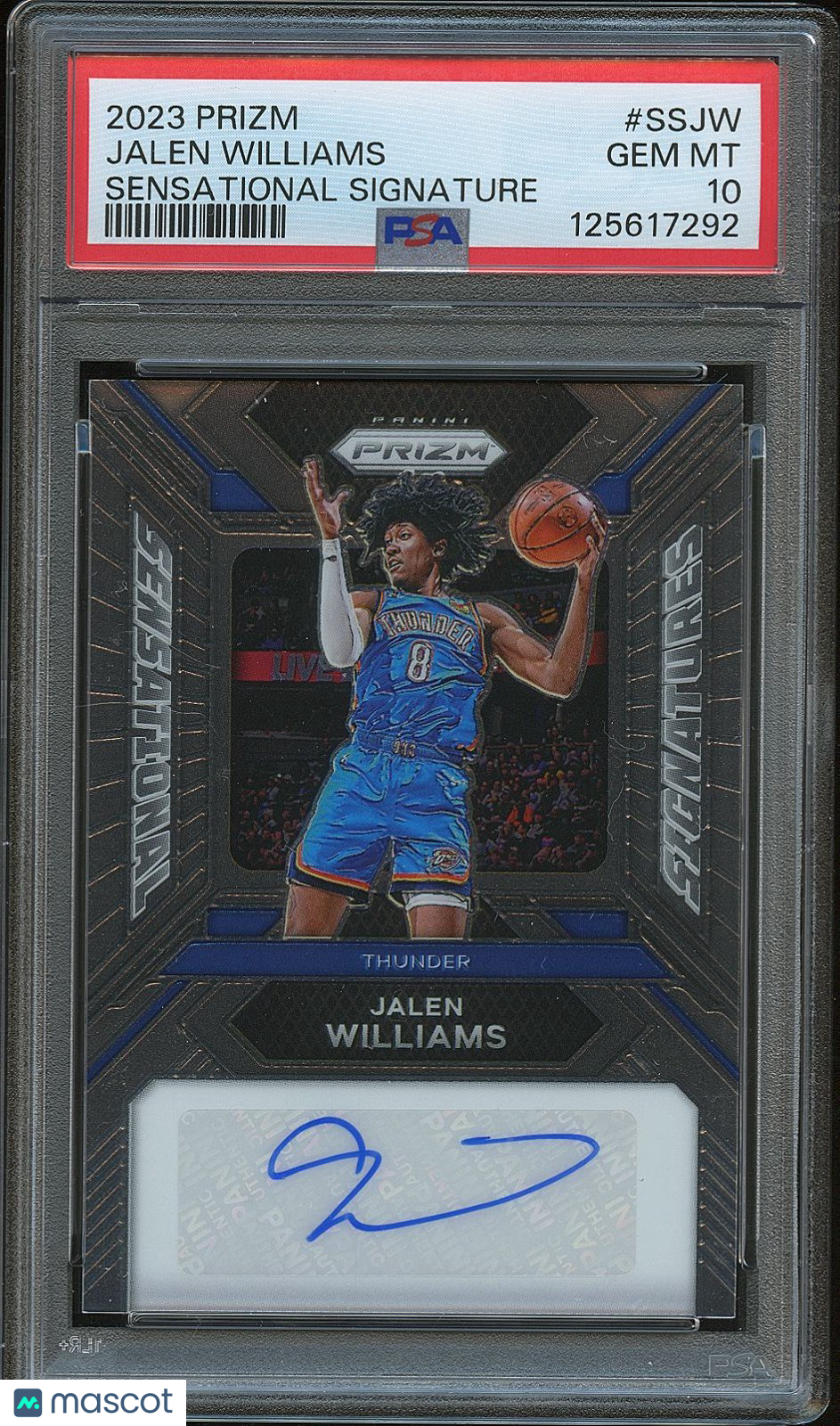 Jalen Williams 2023-24 Prizm Sensation Auto Autograph OKC Thunder PSA 10