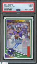 J.J. Mccarthy 2025 Score Auto Autograph 2nd Year Minnesota Vikings #291 PSA 9