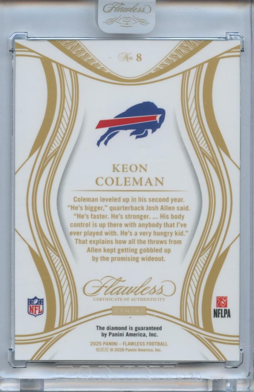 Keon Coleman 2025 Flawless Diamond Gem Buffalo Bills 7/15