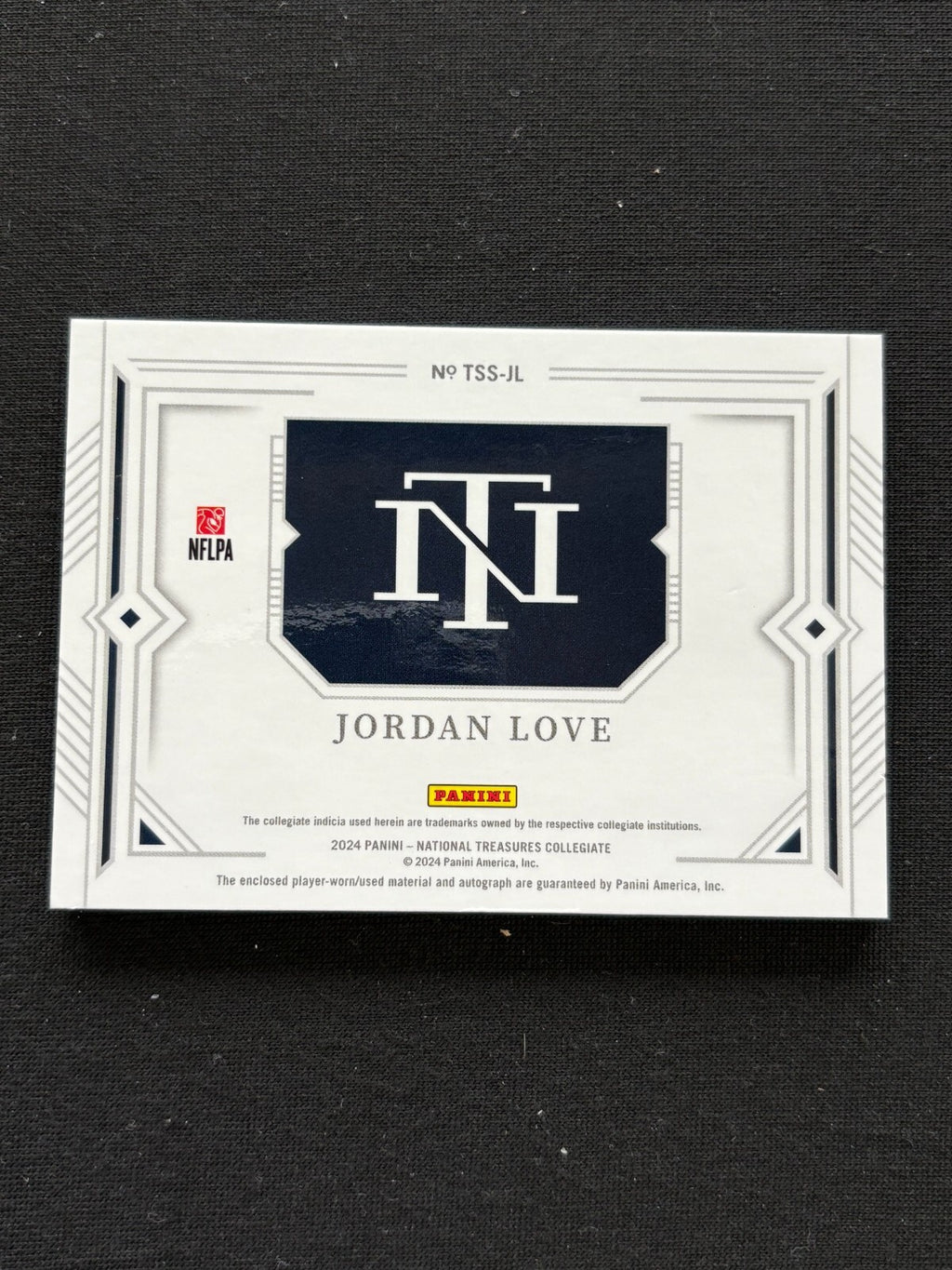Jordan Love 2024 National Treasures Auto Autograph Patch Utah St. Packers 44/49