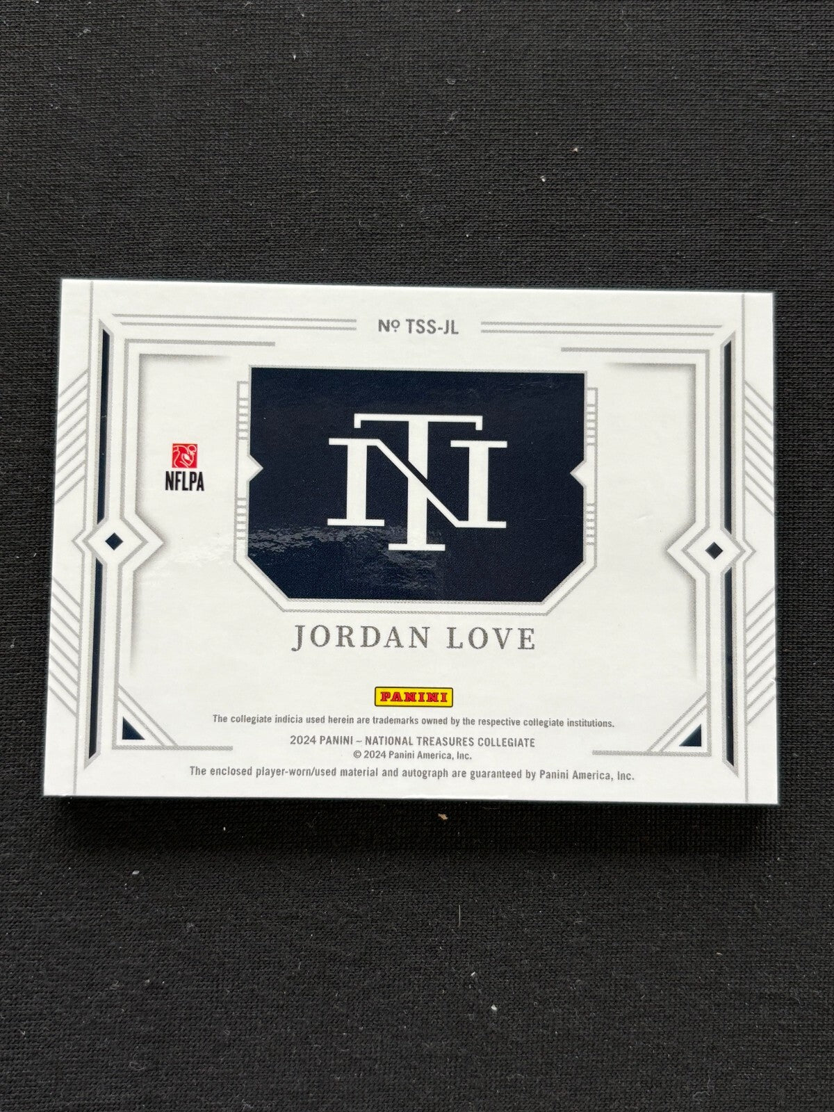 Jordan Love 2024 National Treasures Auto Autograph Patch Utah St. Packers 44/49