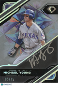 Michael Young 2025 Diamond Icons Auto Autograph Texas Rangers 5/15