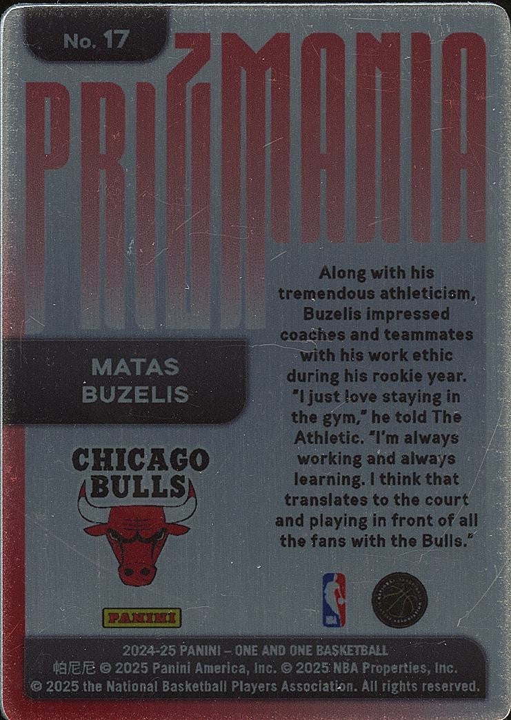 Matas Buzelis 2024-25 Panini One Prizmania SSP CASE HIT Rookie RC Chicago Bulls