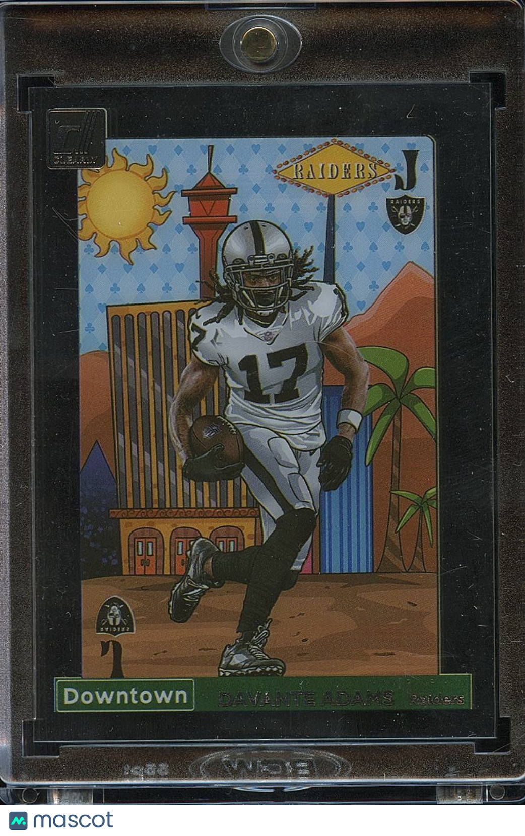 Davante Adams 2022 Donruss Clearly DOWNTOWN SSP CASE HIT Las Vegas Raiders