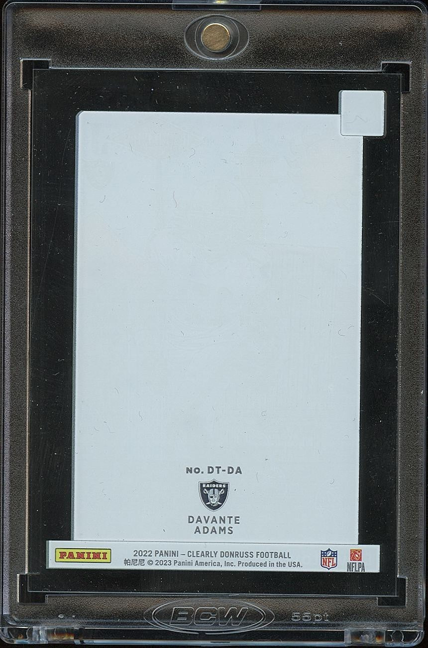 Davante Adams 2022 Donruss Clearly DOWNTOWN SSP CASE HIT Las Vegas Raiders