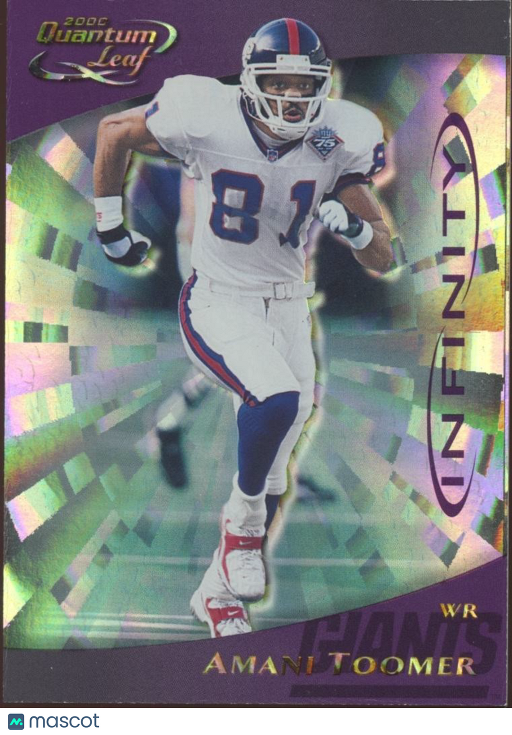 Amani Toomer 2000 Quantum Leaf Infinity Purple New York Giants 20/50 #192