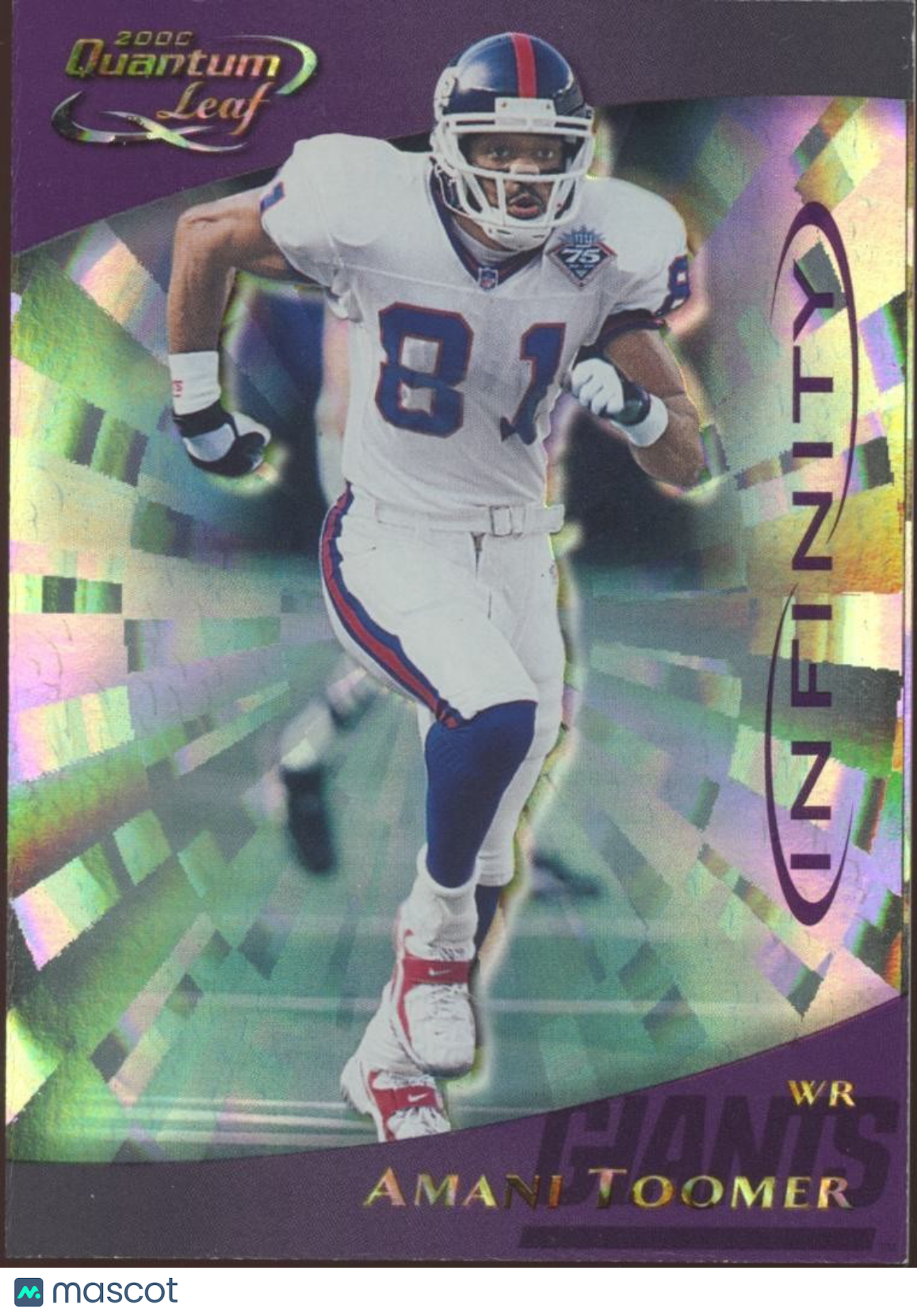 Amani Toomer 2000 Quantum Leaf Infinity Purple New York Giants 20/50 #192