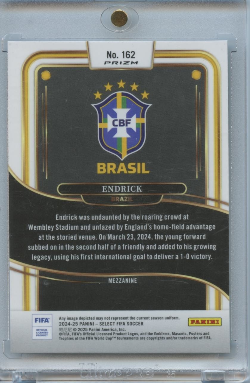 Endrick 2024-25 Select White Sparkle SSP SHORTPRINT Brazil #162