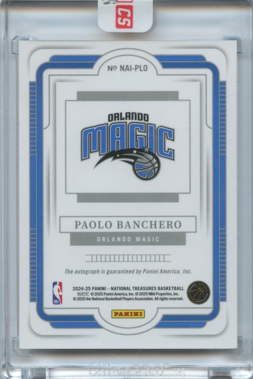 Paolo Banchero 2024-25 National Treasures On Card Auto Autograph Magic 1/75