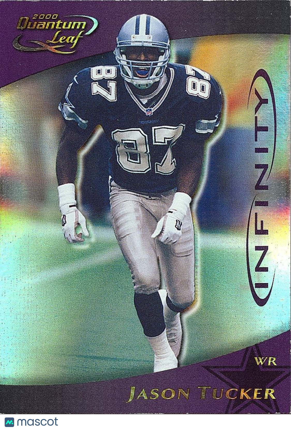 Jason Tucker 2000 Quantum Leaf Infinity Purple Dallas Cowboys 13/25 #76