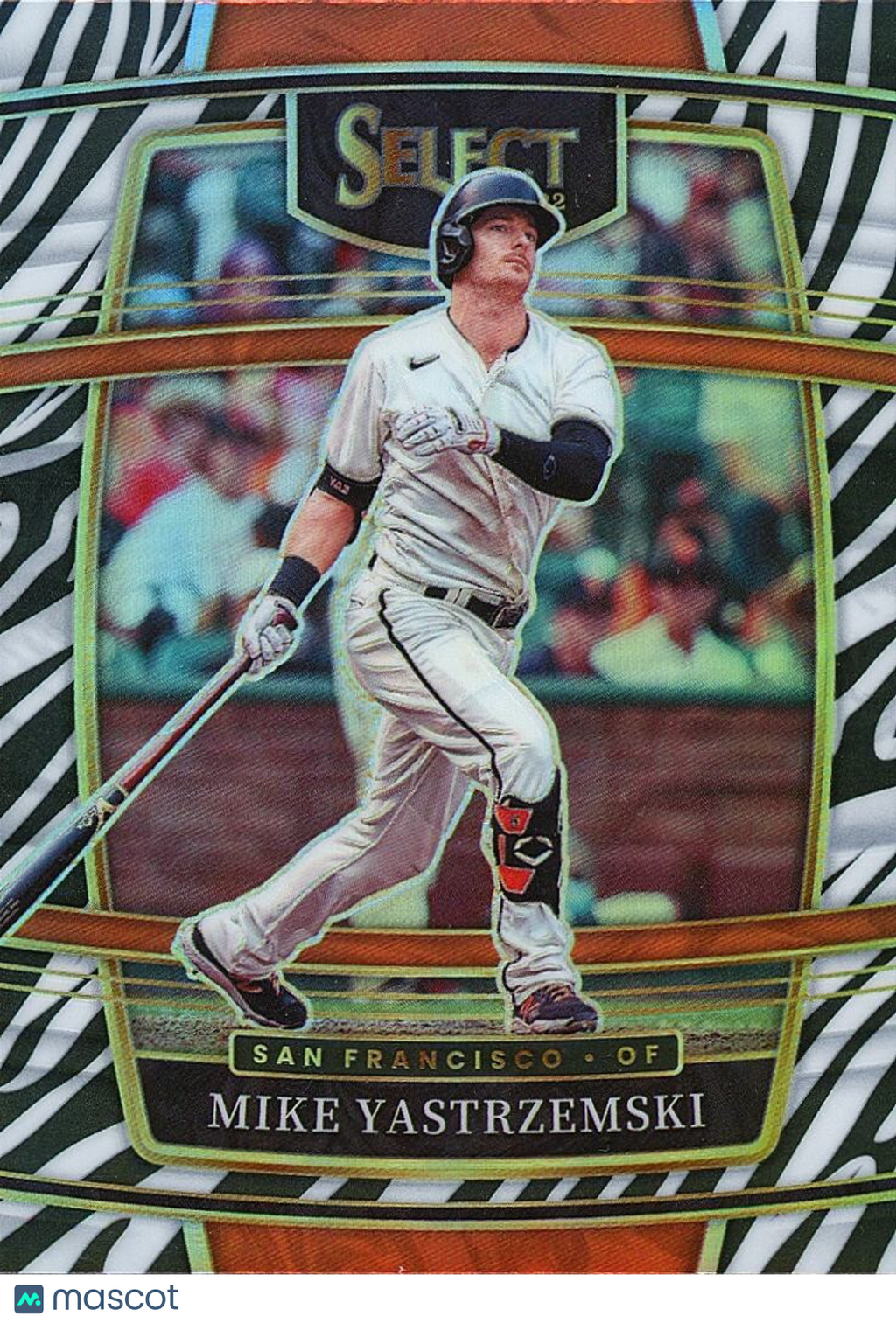 Mike Yastrzemski 2022 Select Zebra Prizm SSP Shortprint San Francisco Giants